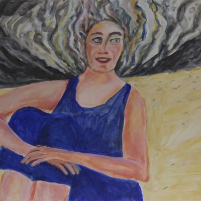 Blaue Frau 1 © Regula Kohlerr, 70x50